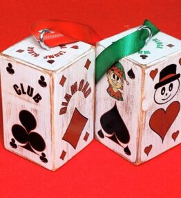 Poker gift topper or ornament for card players