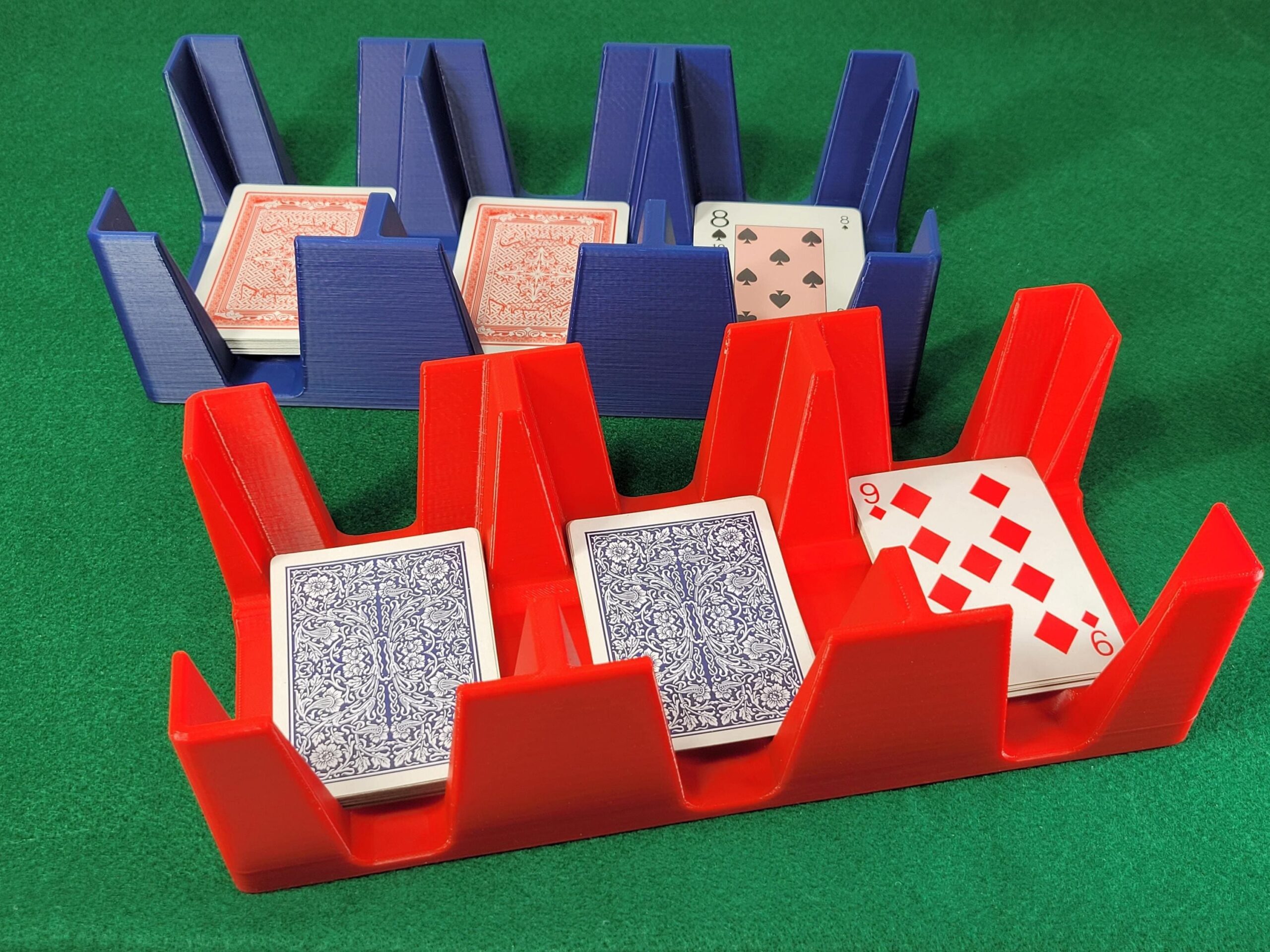 9-Deck Playing Card Tray: Canasta, Hand and Foot, Samba - Made in USA