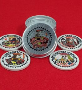 68d5a9b58fd207988794fdce.jpg Euchre Champ Ceramic Poker Chips: Euchre Player Gift in Tin