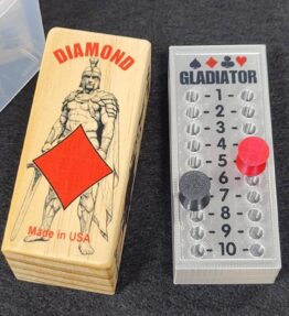 Gladiator Suited Marker and Scorekeeper Gift Set for Euchre Card Games