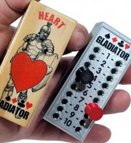 Gladiator Suited Marker and Scorekeeper Gift Set for Euchre Card Games
