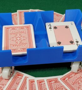 Gliding Playing Card Tray: Heavy duty wheels help it slide across surfaces for card games