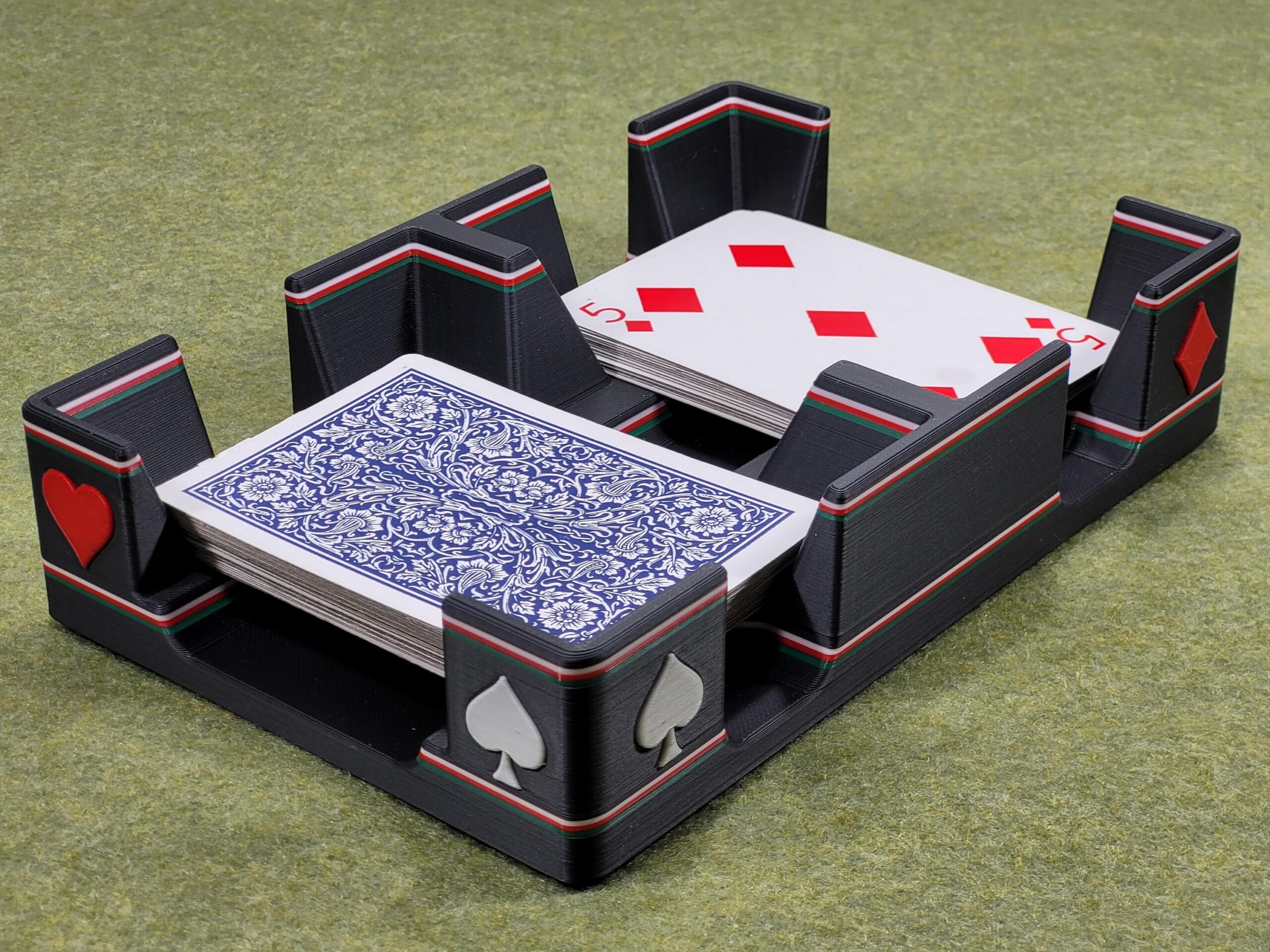 Suited Playing Card Tray: Ritzy Design, Draw & Discard Caddy - Image 2
