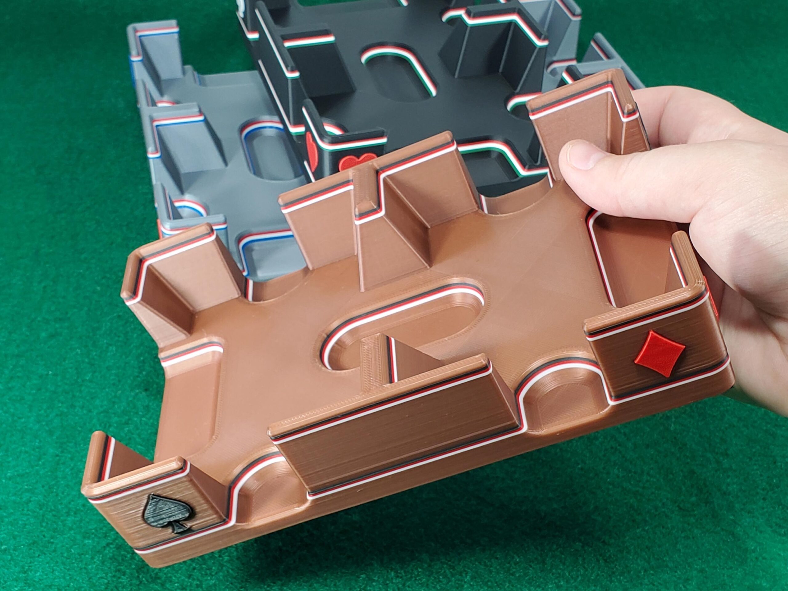 Suited Playing Card Tray: Ritzy Design, Draw & Discard Caddy - Image 4