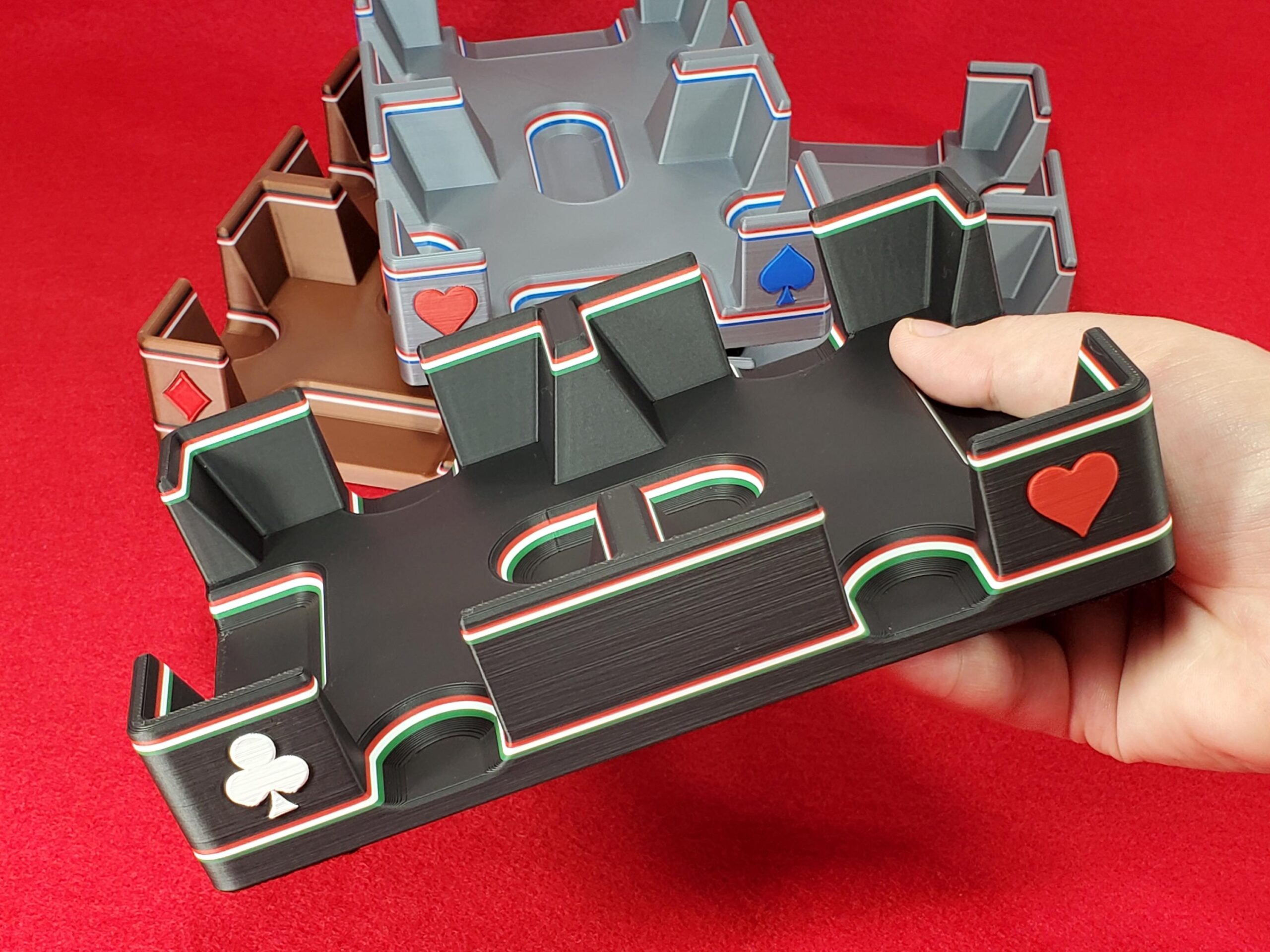 Suited Playing Card Tray: Ritzy Design, Draw & Discard Caddy - Image 6