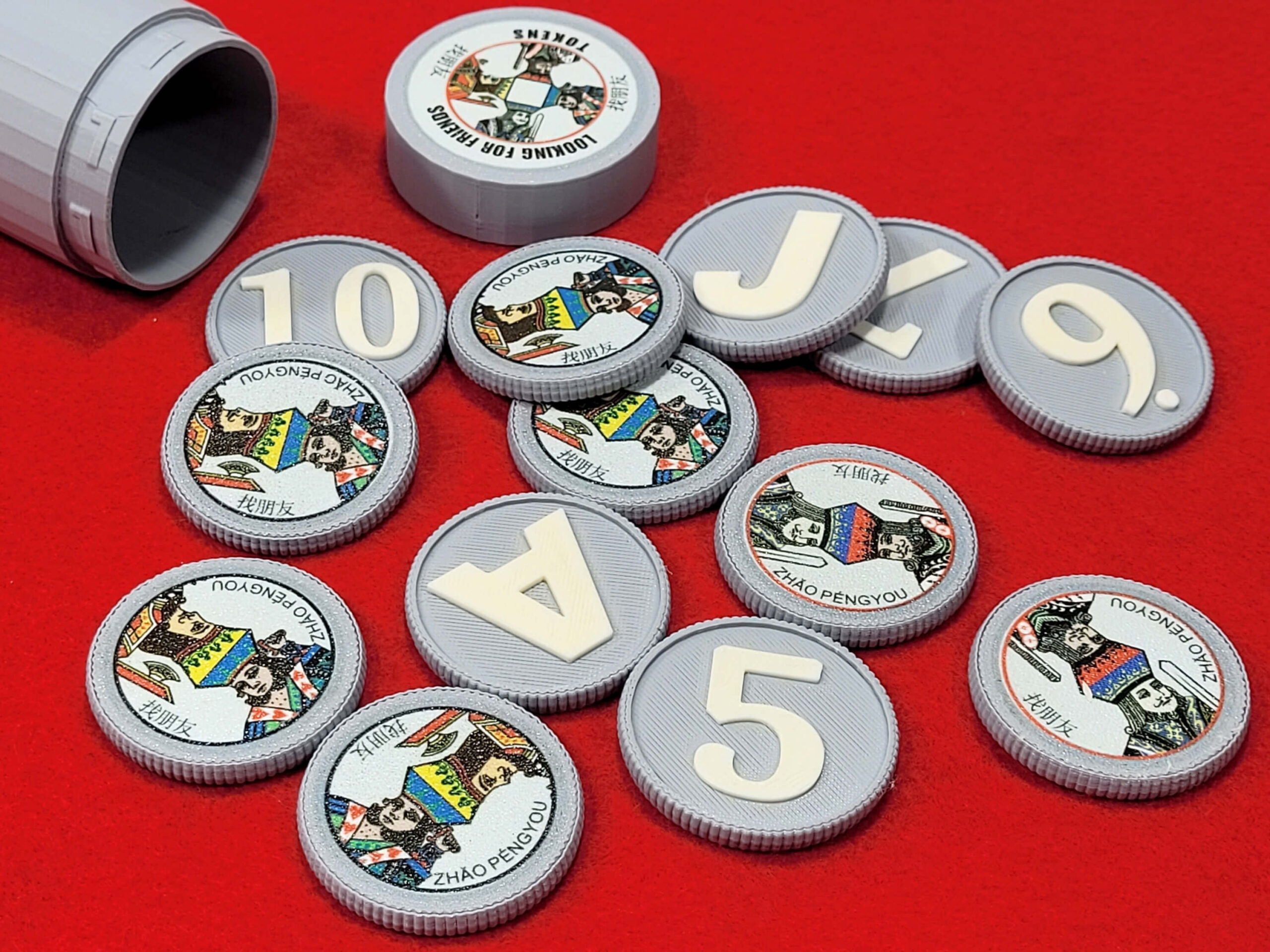 Looking for Friends Plastic Token Set - AKA Finding Friends or Zhăo Péngyou (找朋友) card game - Image 6