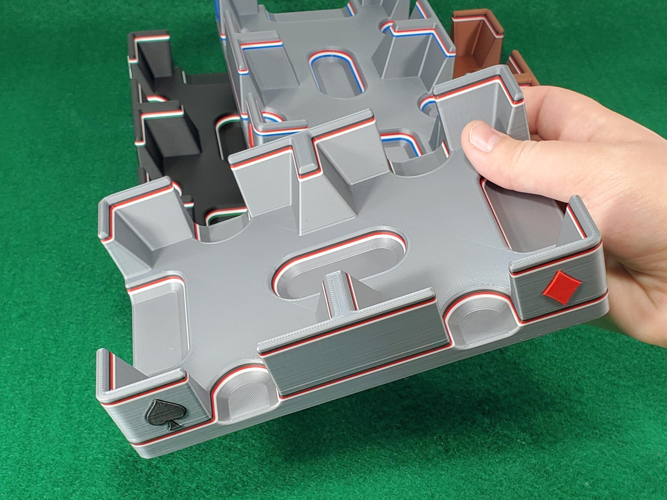 Suited Playing Card Tray: Ritzy Design, Draw & Discard Caddy - Image 7