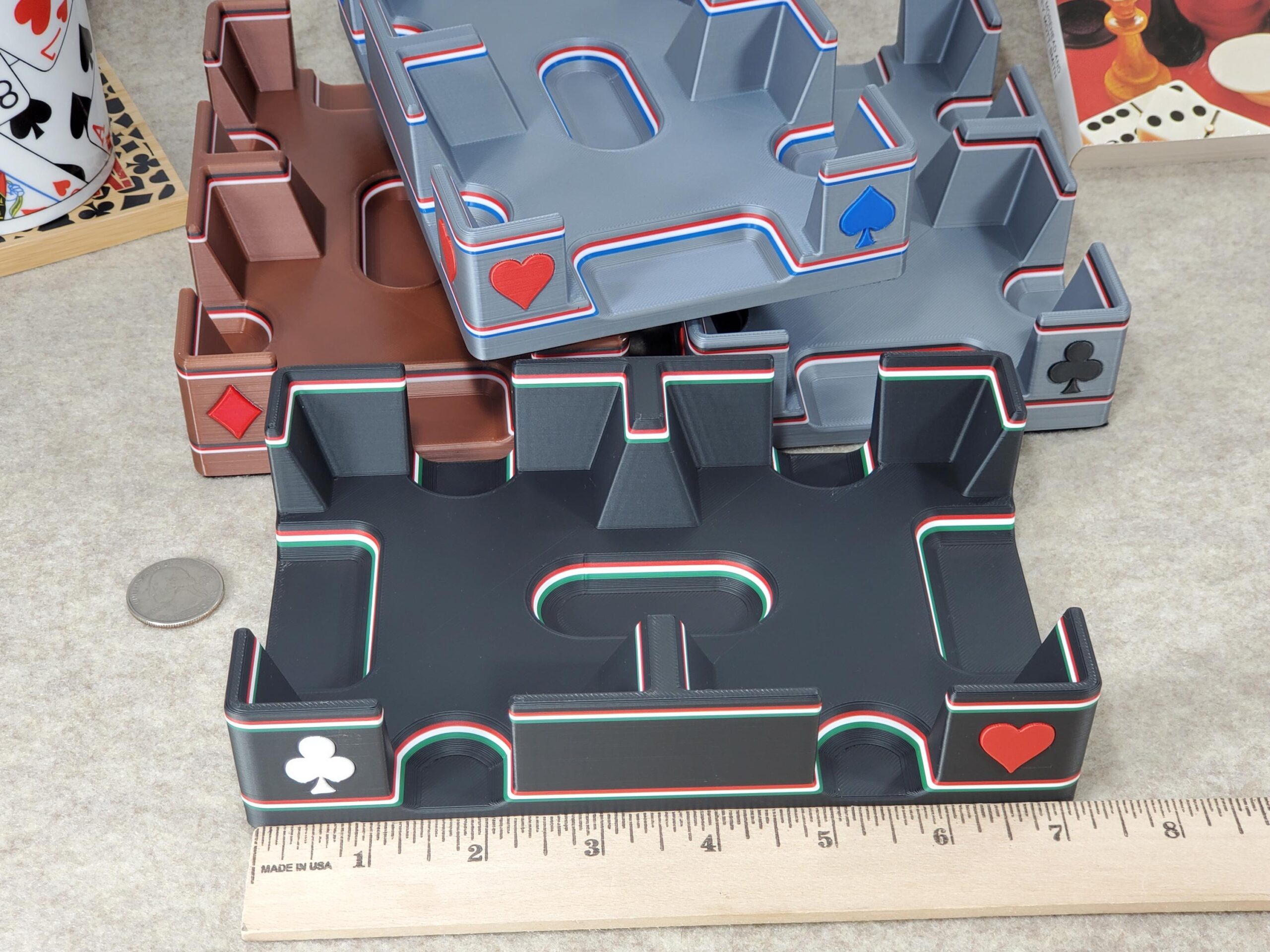 Suited Playing Card Tray: Ritzy Design, Draw & Discard Caddy - Image 9