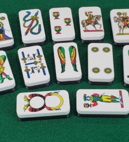 Italian Playing Card Dominoes: Vintage Neapolitan Art, Scopa Briscola Games