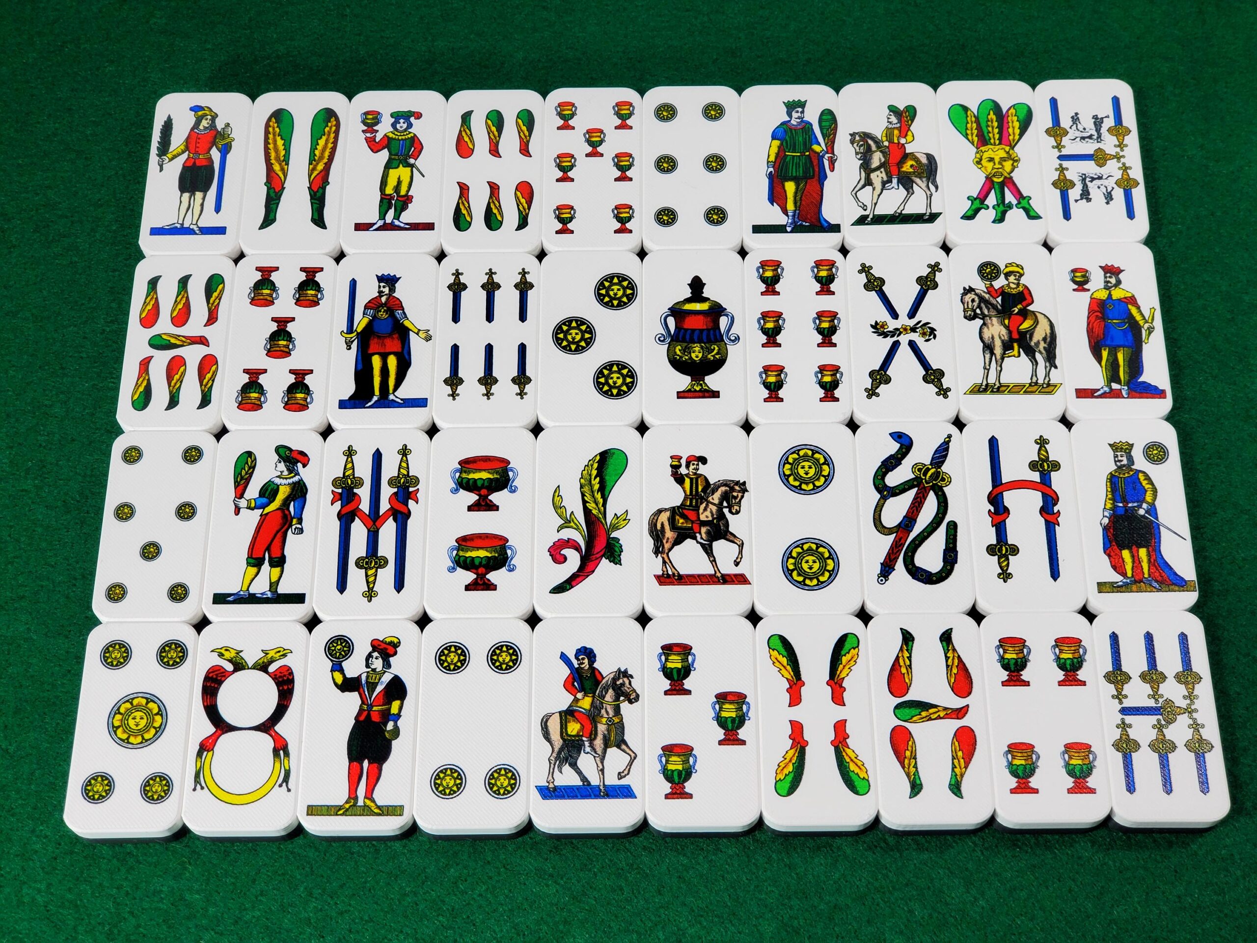 Italian Playing Card Dominoes: Vintage Neapolitan Art, Scopa Briscola Games - Image 8