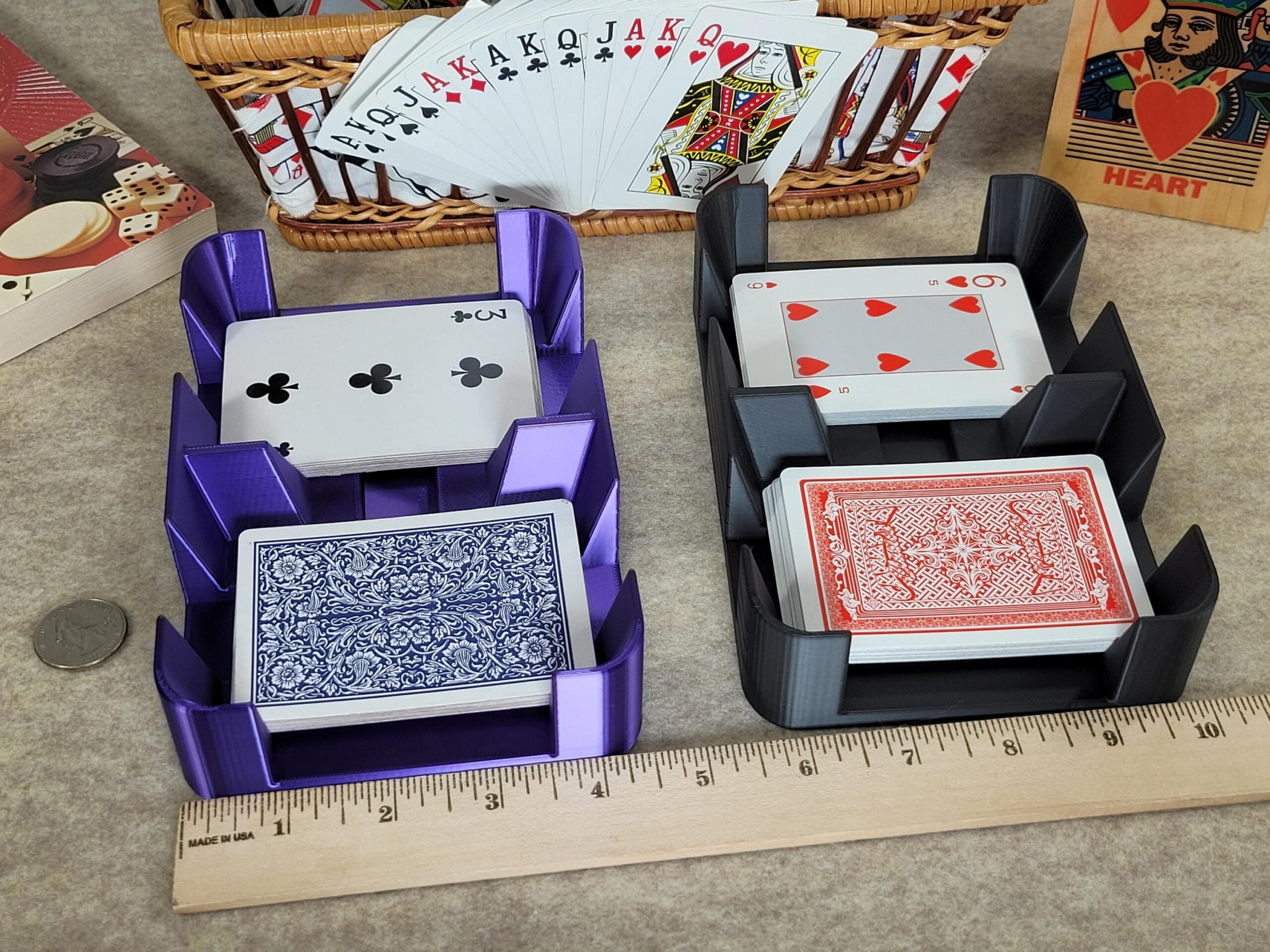 Cool Canasta Card Tray: Plastic Clásico Brand Playing Card Caddy - Image 9