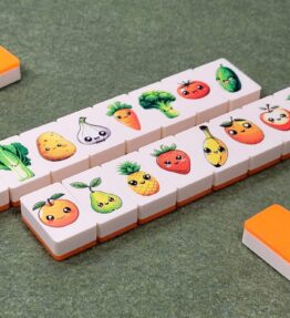 Fruit & Veggie Mahjong Tile Game: Seaside Escape, Made in USA