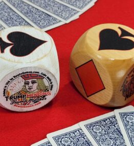 68d5aa878fd2079887954dff.jpg Wood Trump Indicator: Original Trumpmendous suited marker for playing card games (2.5 inch)