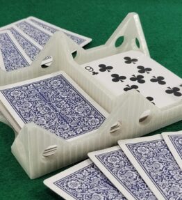 Durable Plastic Card Deck Holder: Holes Design, Trading & Strategy Games - Made in USA