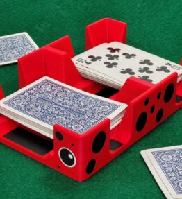 Ladybug Playing Card Tray: USA Made Plastic Caddy