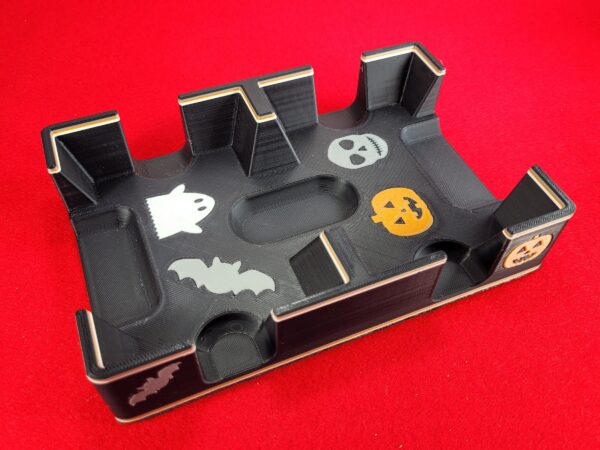 Halloween Playing Card Tray: US-Made Plastic Caddy with Felt Bottom - Image 3
