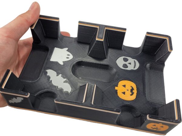 Halloween Playing Card Tray: US-Made Plastic Caddy with Felt Bottom - Image 4