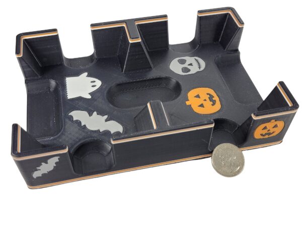 Halloween Playing Card Tray: US-Made Plastic Caddy with Felt Bottom - Image 7