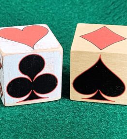 Wood Trump Suit Indicator Set: Euchre, Bridge, Pinochle - Distressed or Natural