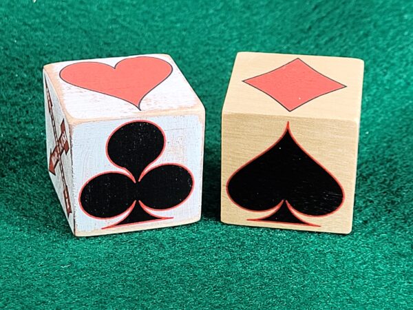 Wood Trump Suit Indicator Set: Euchre, Bridge, Pinochle - Distressed or Natural