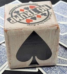 68d5aaed8fd2079887956a03.jpg Distressed Wood Trump Indicator Cube: Humangatrump Card Game Marker