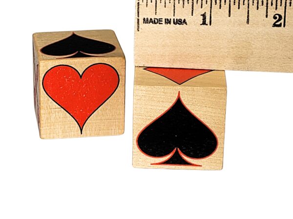 Wood Trump Suit Indicator Set: Euchre, Bridge, Pinochle - Distressed or Natural - Image 4