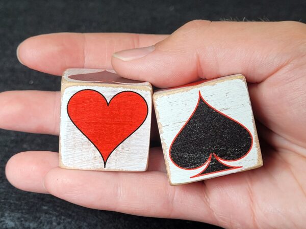 Wood Trump Suit Indicator Set: Euchre, Bridge, Pinochle - Distressed or Natural - Image 6