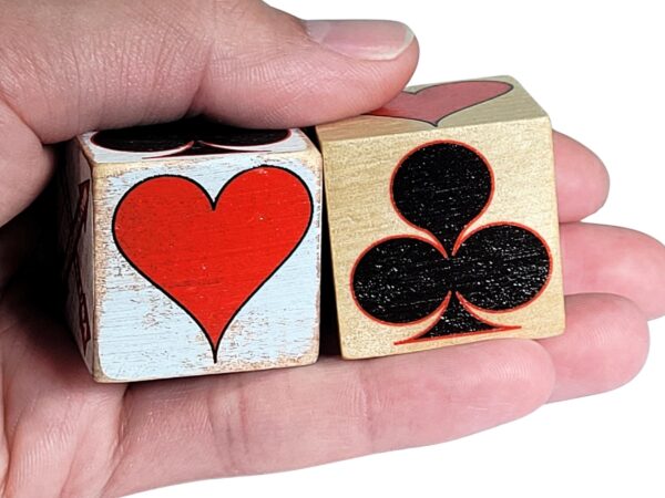 Wood Trump Suit Indicator Set: Euchre, Bridge, Pinochle - Distressed or Natural - Image 10