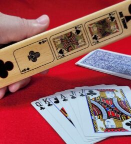 68d5aaf48fd2079887956b6e.jpg Euchre Trump Indicator: Wood Lightening Rod Design, Card Ranking Marker - Made in USA