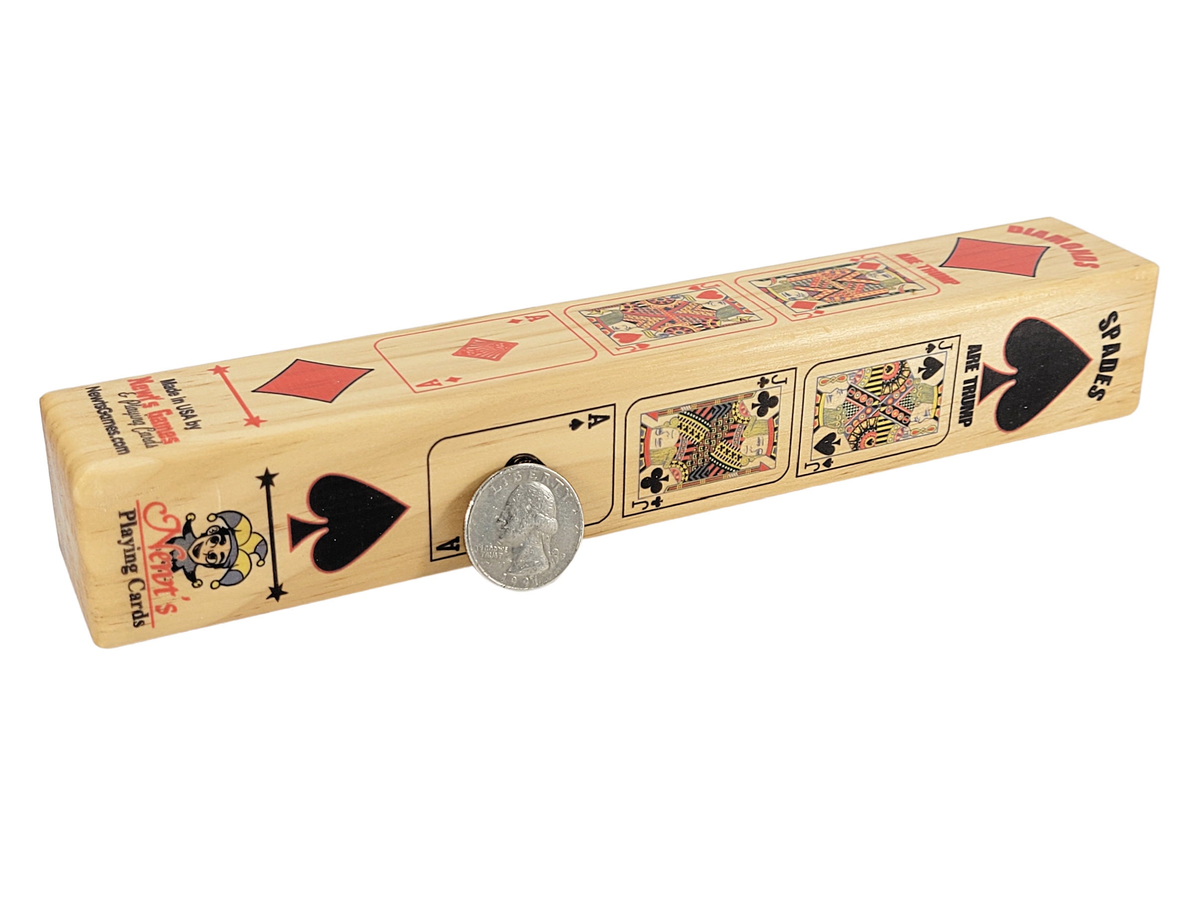 Euchre Trump Indicator: Wood Lightening Rod Design, Card Ranking Marker - Made in USA - Image 6