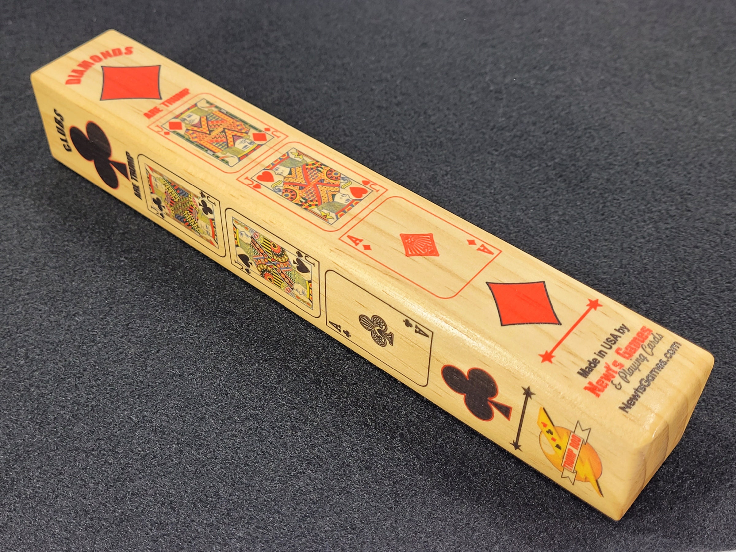 Euchre Trump Indicator: Wood Lightening Rod Design, Card Ranking Marker - Made in USA - Image 7