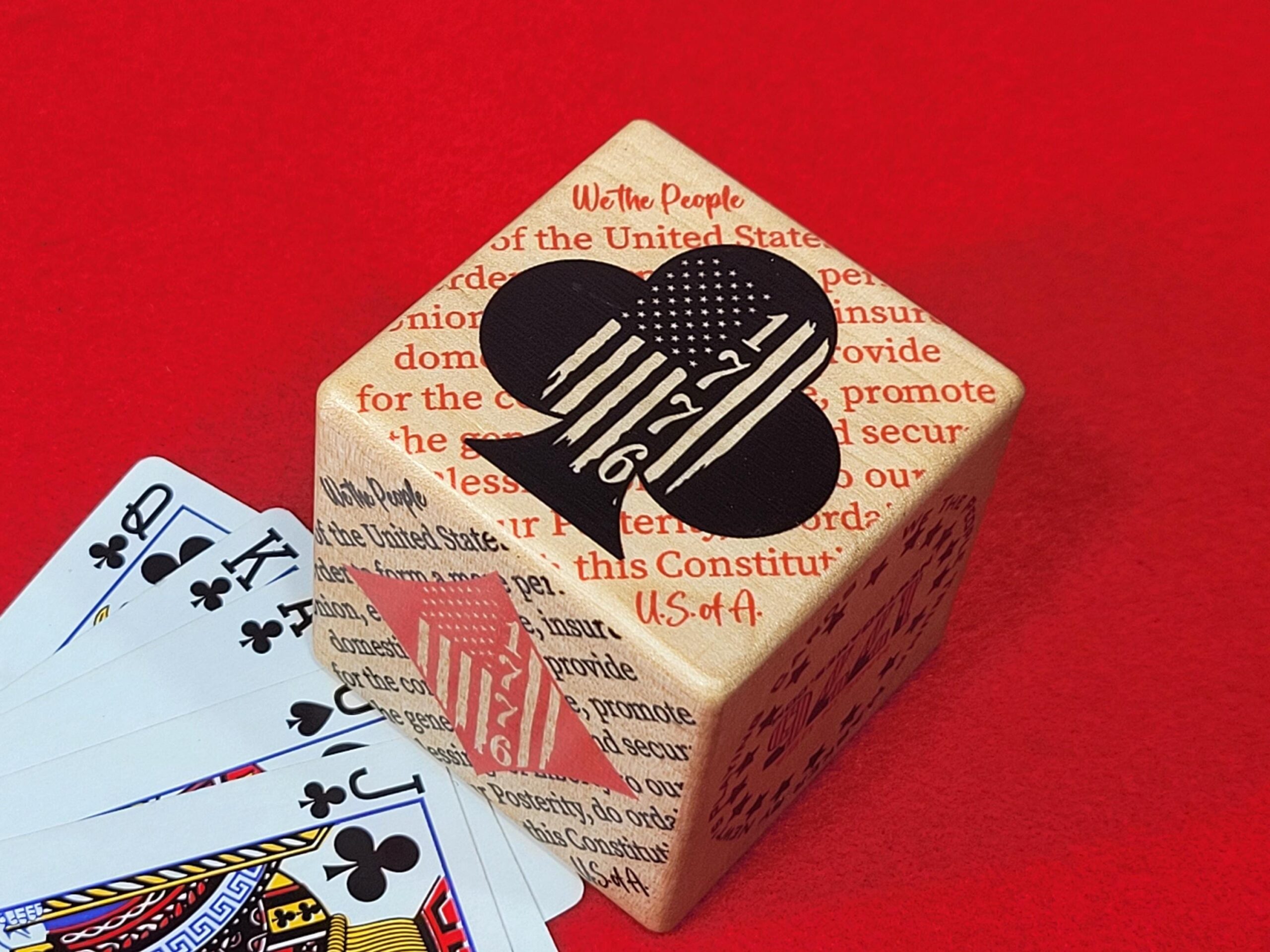 Patriotic Trump Card Game Marker: We the People Desk Decor - Image 5