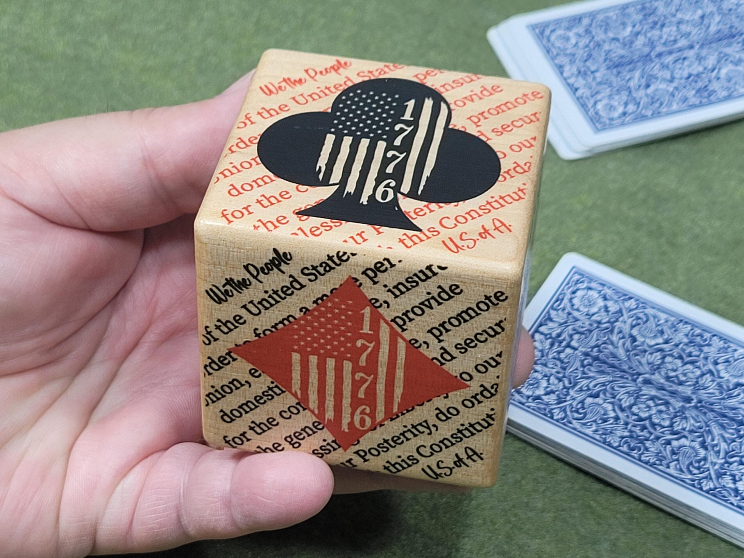 Patriotic Trump Card Game Marker: We the People Desk Decor - Image 7