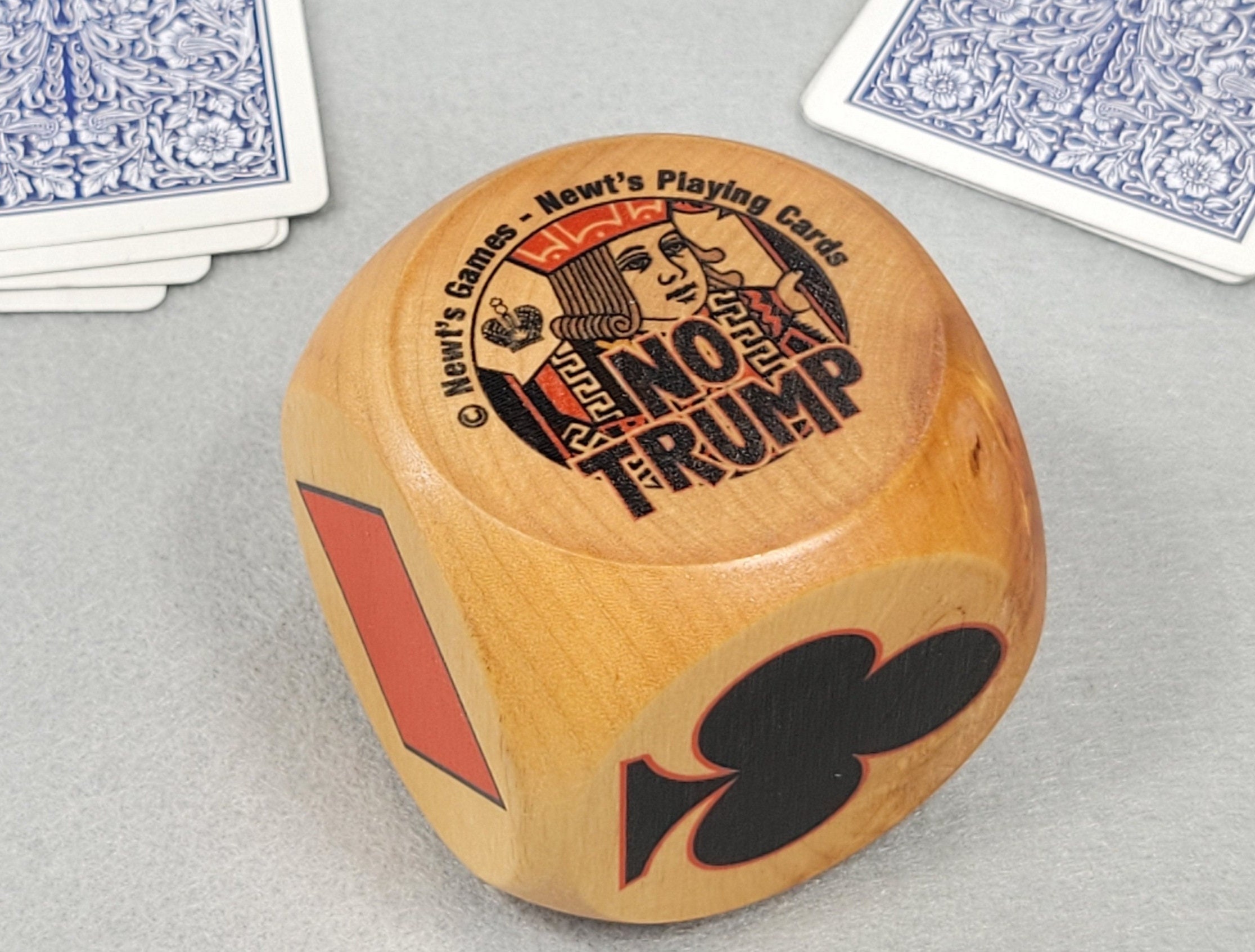 Wood NO Trump Indicator Cube: Bridge Playing Card Game Marker - Image 2