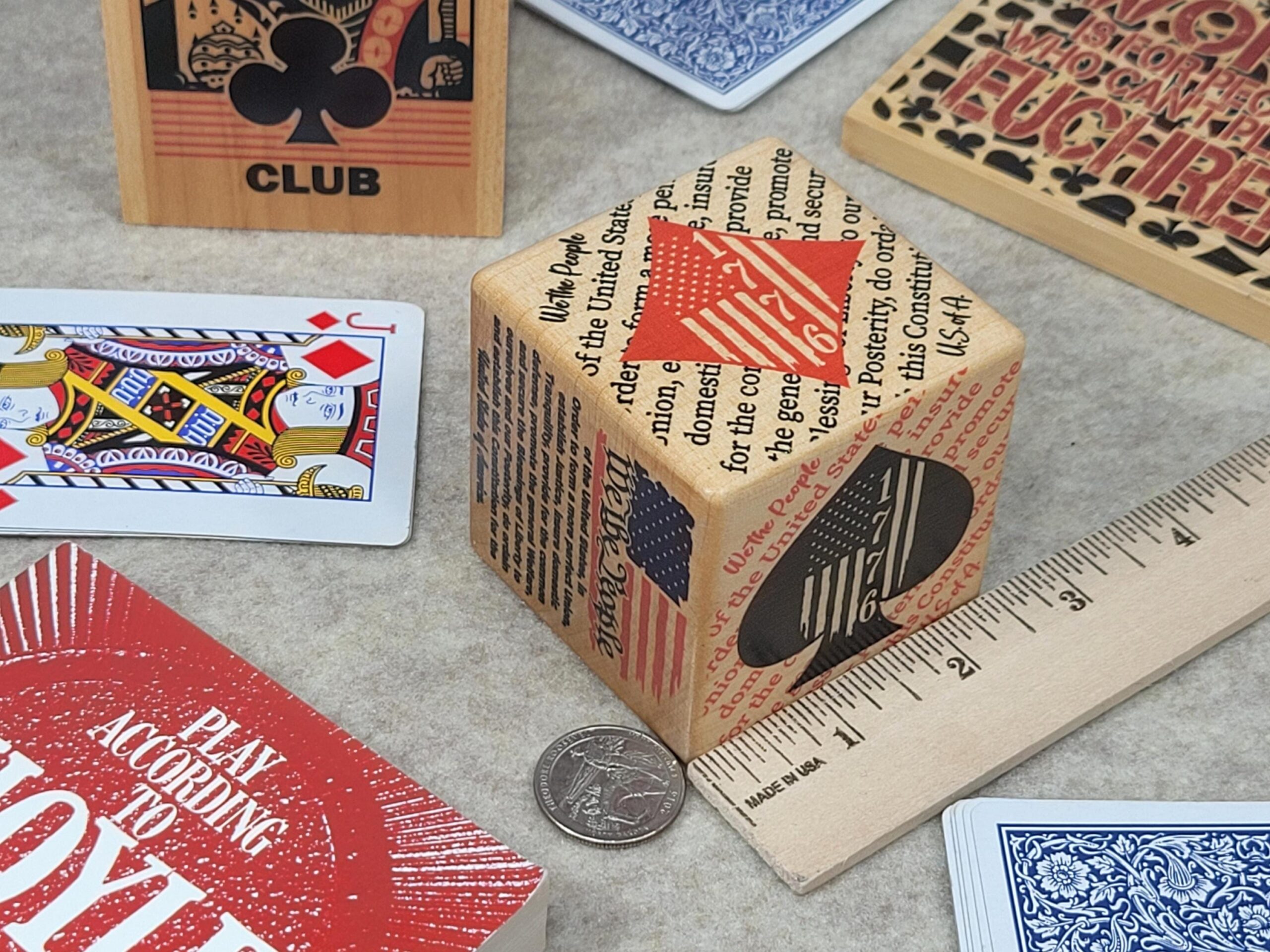 Patriotic Trump Card Game Marker: We the People Desk Decor - Image 10