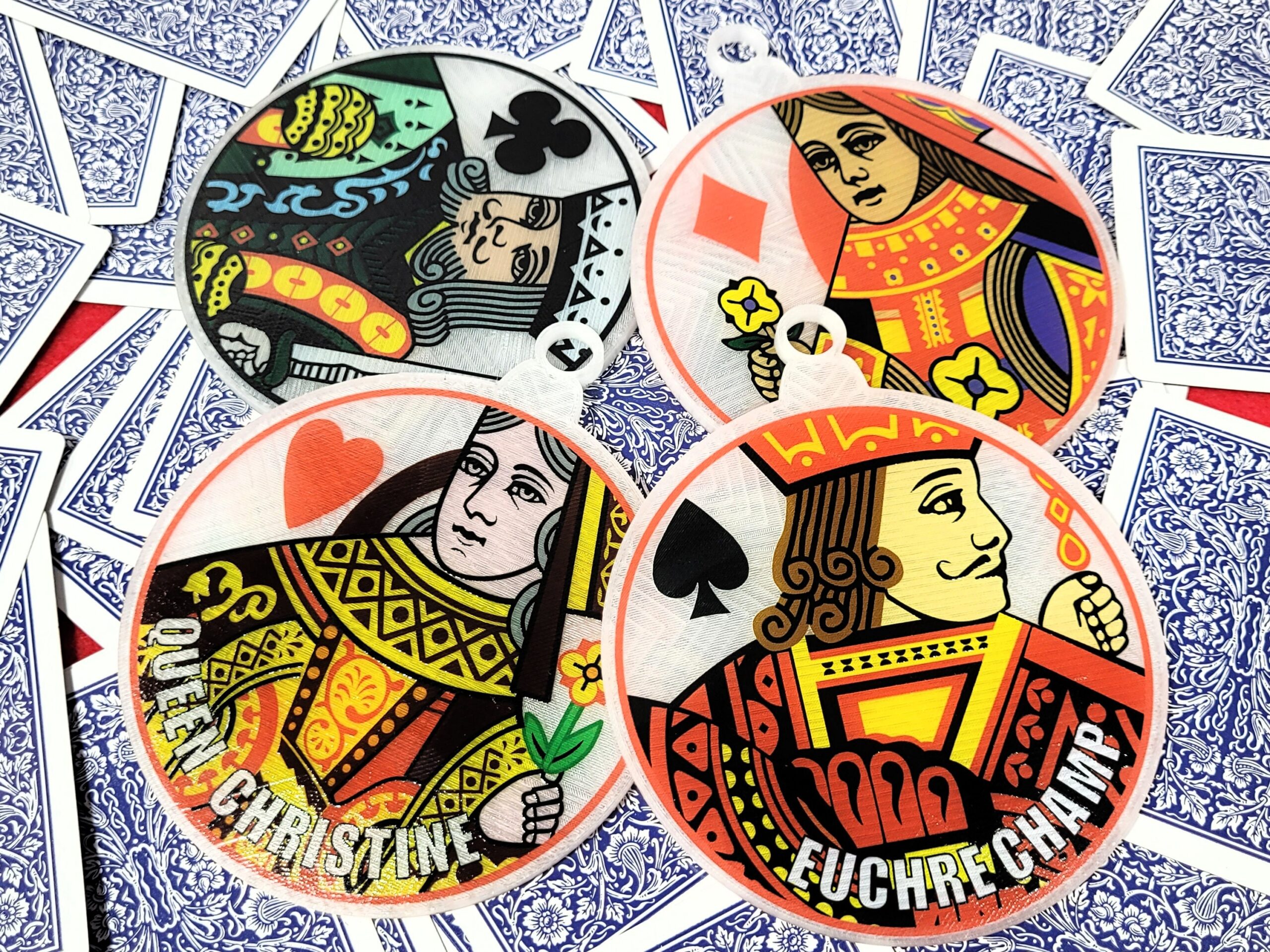 Personalized Playing Card Ornament: Custom Poker Fan Gift, Made in USA - Image 2