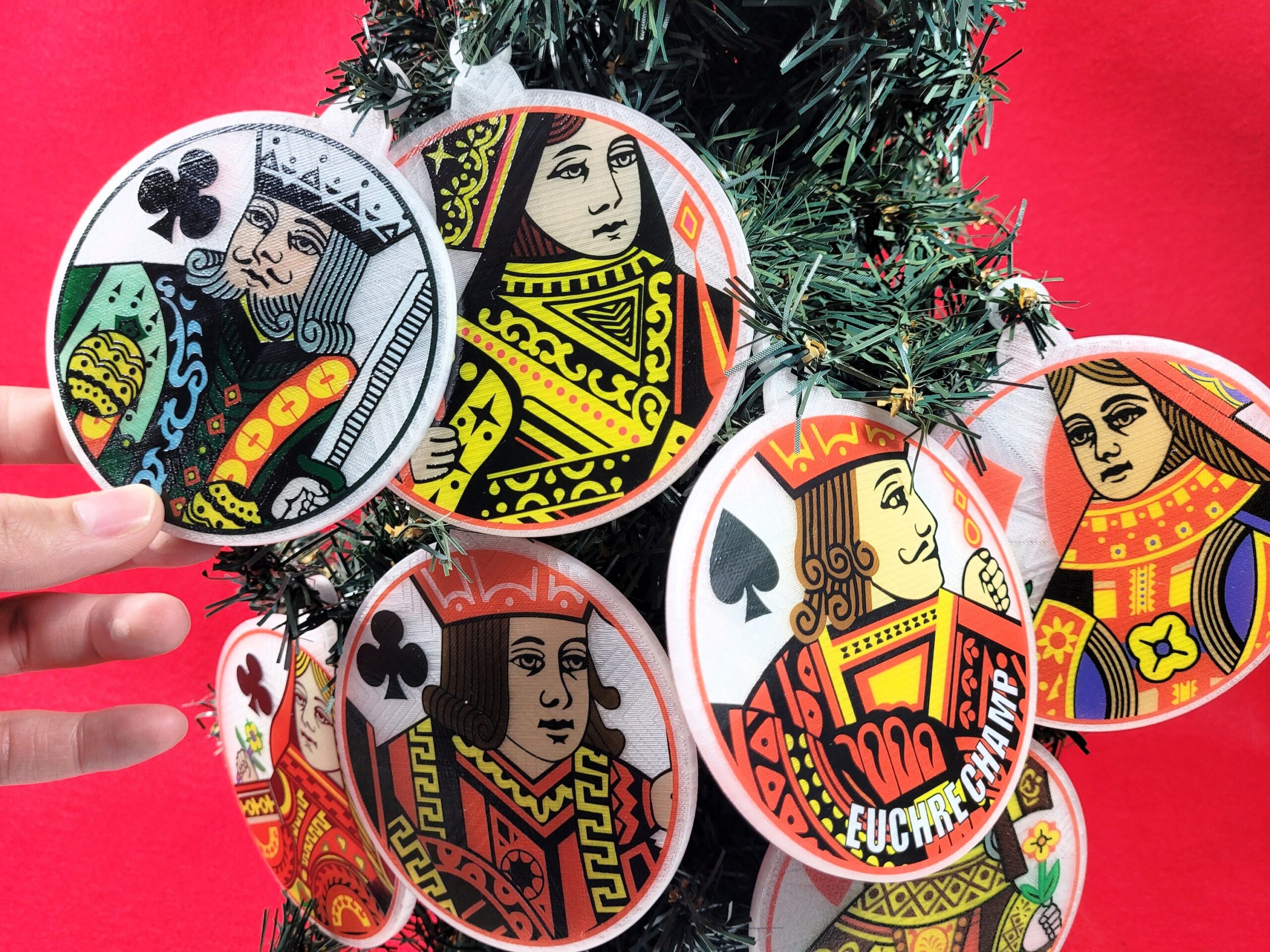 Personalized Playing Card Ornament: Custom Poker Fan Gift, Made in USA - Image 3