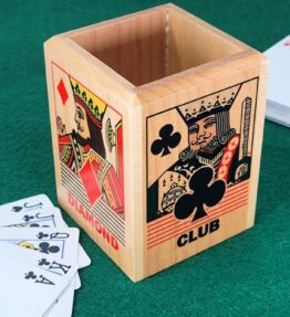 68d5ab288fd2079887957bb5.jpg Personalized Card Player Pen and Pencil Holder: Maple Wood Card Game Desk Decor