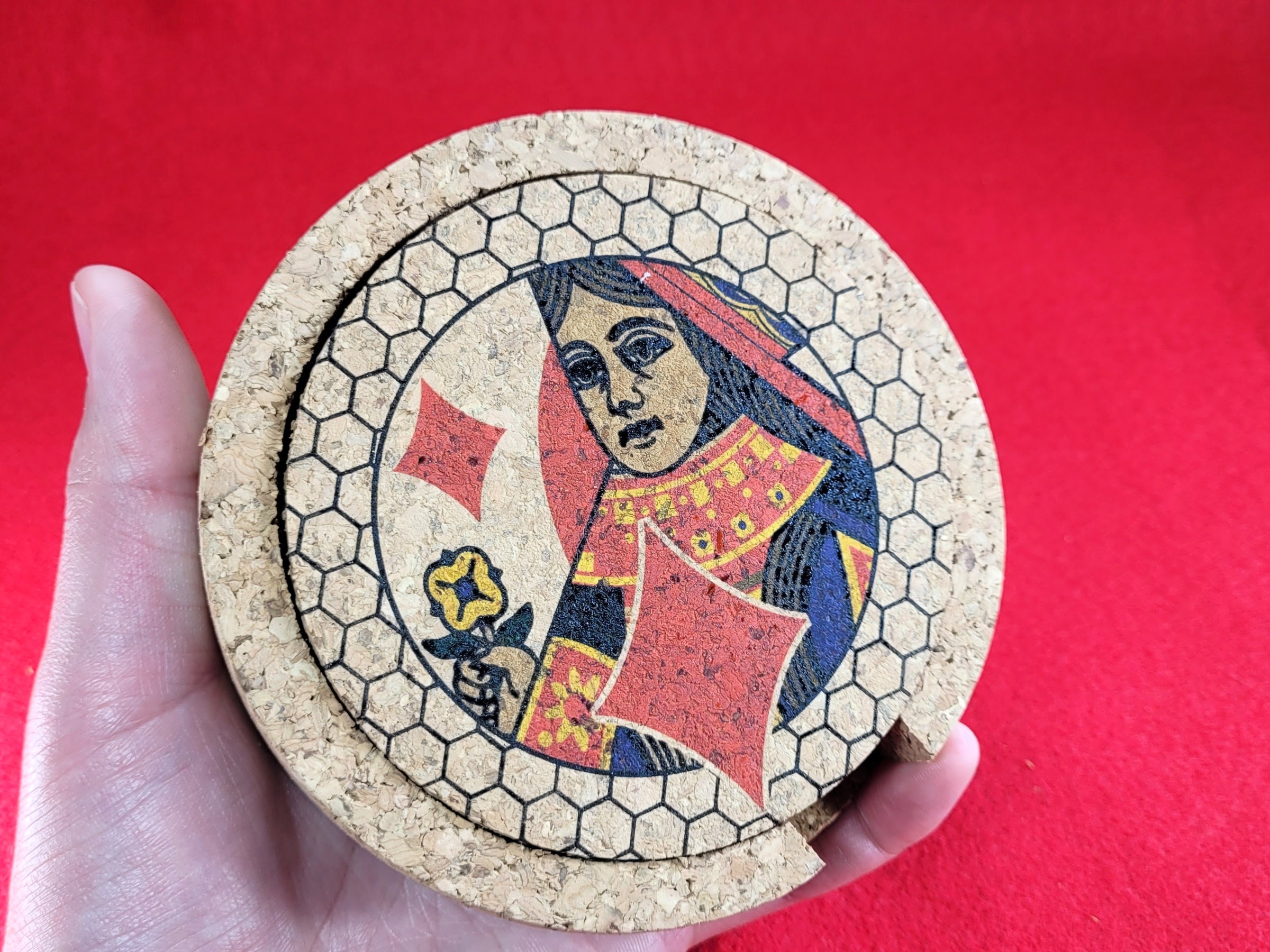 Corked Royalty Coaster Set: Card Player Gift, Poker, Euchre, Bridge - Image 5