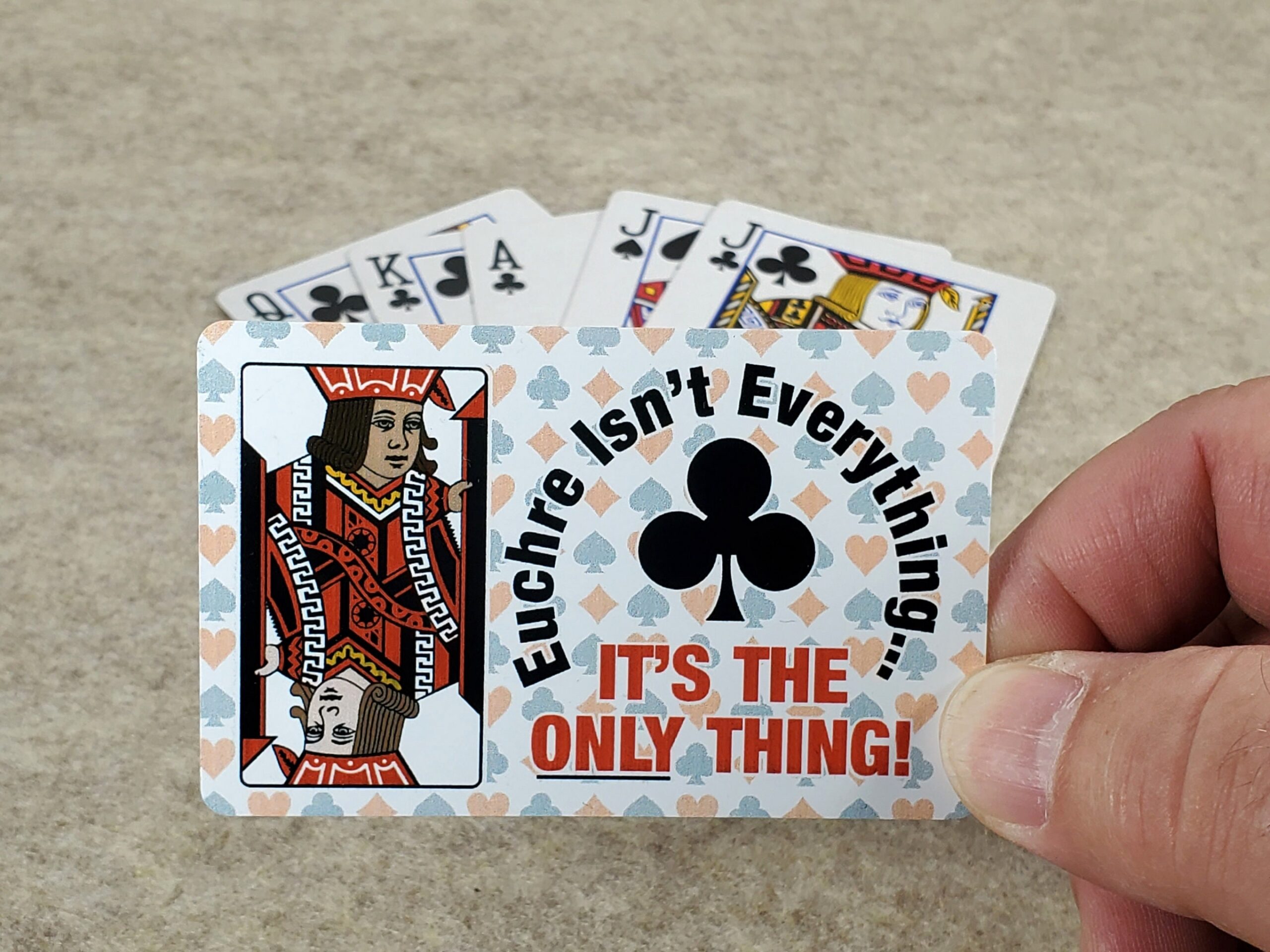 Fun Euchre License that doubles as suited trump markers - Add photo or keep a jack , with Euchre Quotes on back | Euchre Gift | Award - Image 9