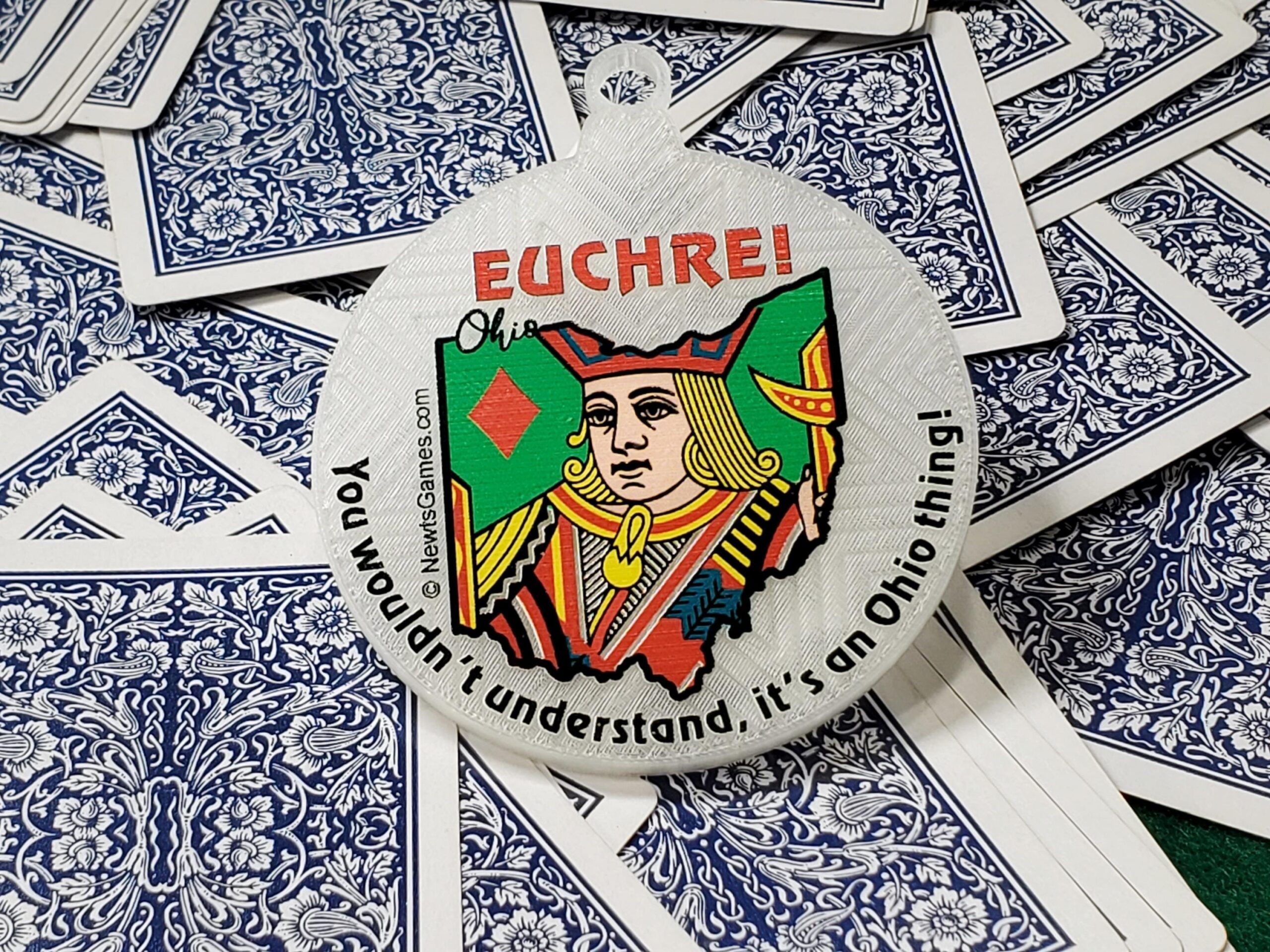 Euchre: You Wouldn't Understand...Christmas Ornament for Ohio, Michigan, Pennsylvania or Indiana - Made in USA - Image 3