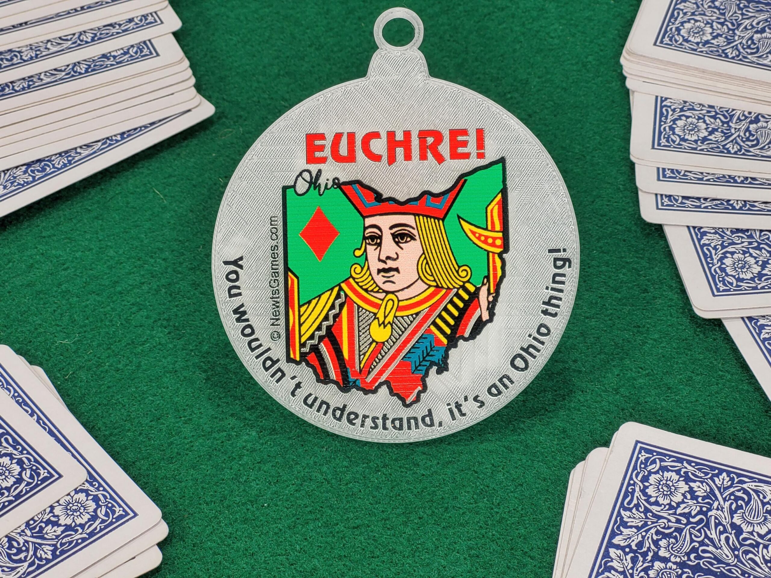 Euchre: You Wouldn't Understand...Christmas Ornament for Ohio, Michigan, Pennsylvania or Indiana - Made in USA - Image 5