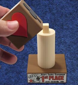 68d5ab708fd2079887958b1d.jpg Personalized Euchre Trophy with Trump Marker - Made in USA