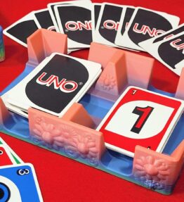 Flower Playing Card Tray: Multi-Color Plastic Card Caddy - US Made