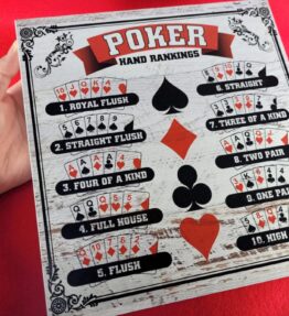 68d5ab818fd2079887958f3e.jpg Poker Hand Rankings Wood Sign: Man Cave Casino Decor