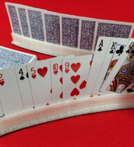 Curved Plastic Playing Card Holder Set: US Made Game Accessory