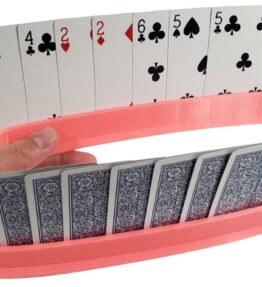 Curved Plastic Playing Card Holder Set: US Made Game Accessory